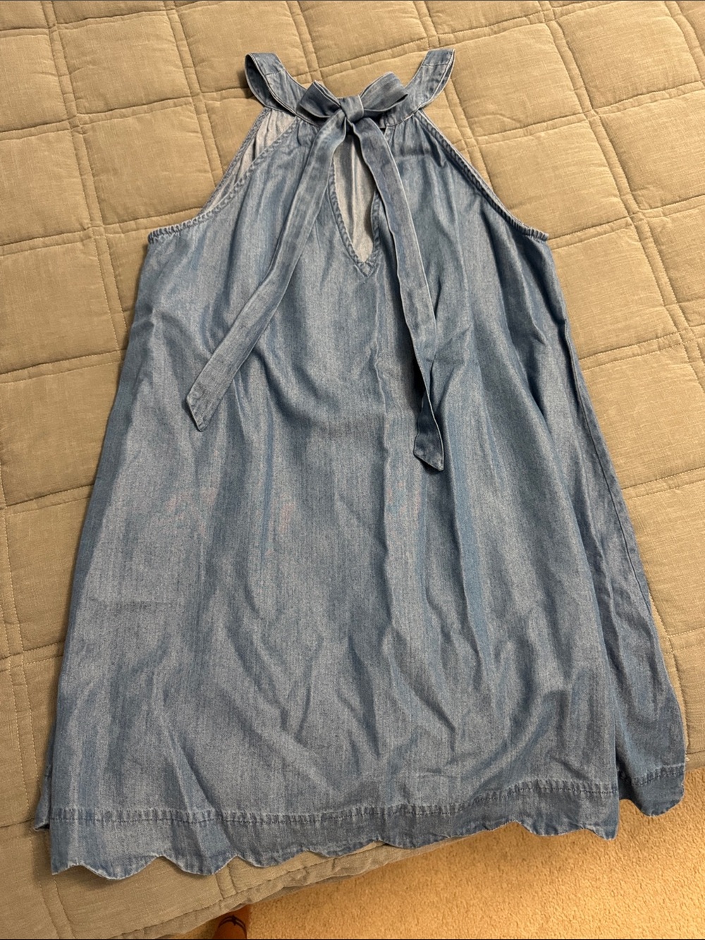 Vtg Red Camel Light Blue Denim Dress - Picture 4 of 6